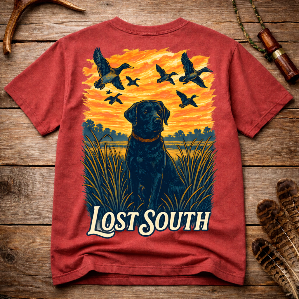 “Black Lab at Sunset” T-shirt