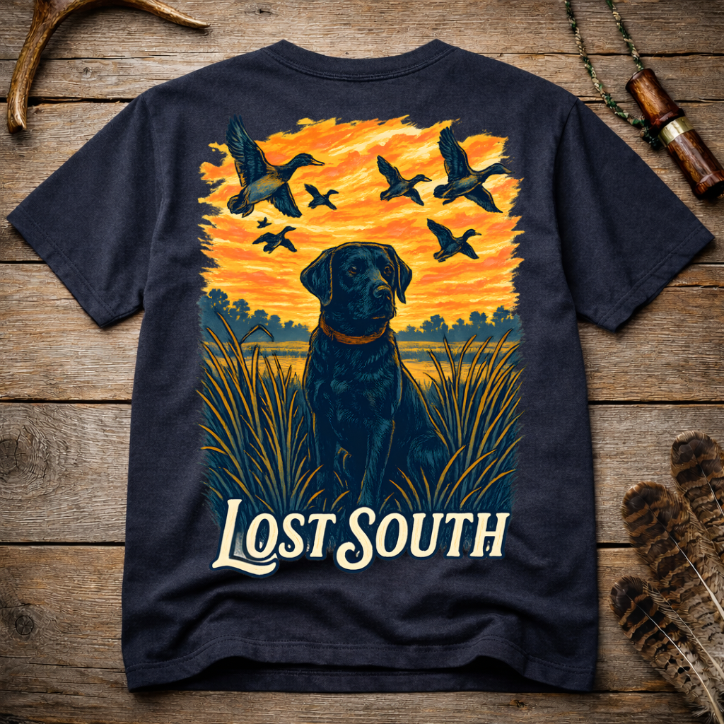 “Black Lab at Sunset” T-shirt