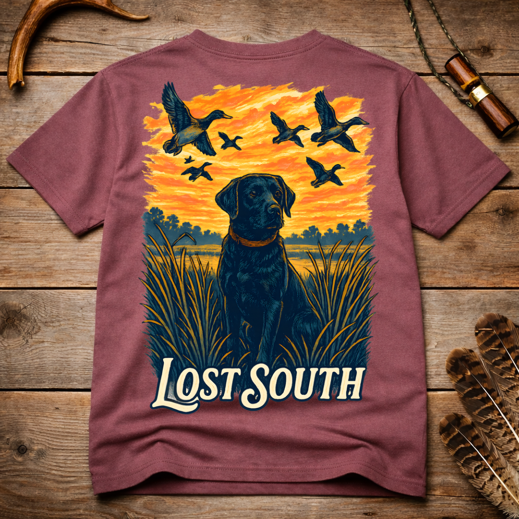 “Black Lab at Sunset” T-shirt